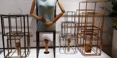 Display props stainless steel metal
